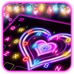 Logo of Neon Lights Heart Theme android Application 