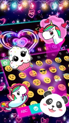 Neon Lights Heart Theme android App screenshot 2