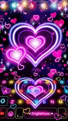 Neon Lights Heart Theme android App screenshot 4